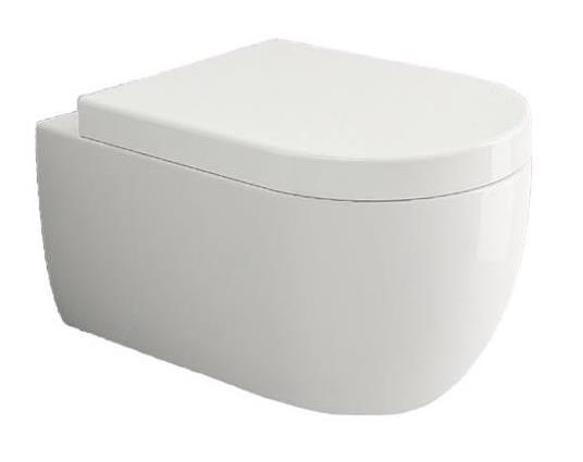 Купить Унитаз подвесной V-Tondo, белый, в комплекте с тонкой крышкой-сиденьем (акция), 1416-001-0129+A0336-001 в Воронеже-1