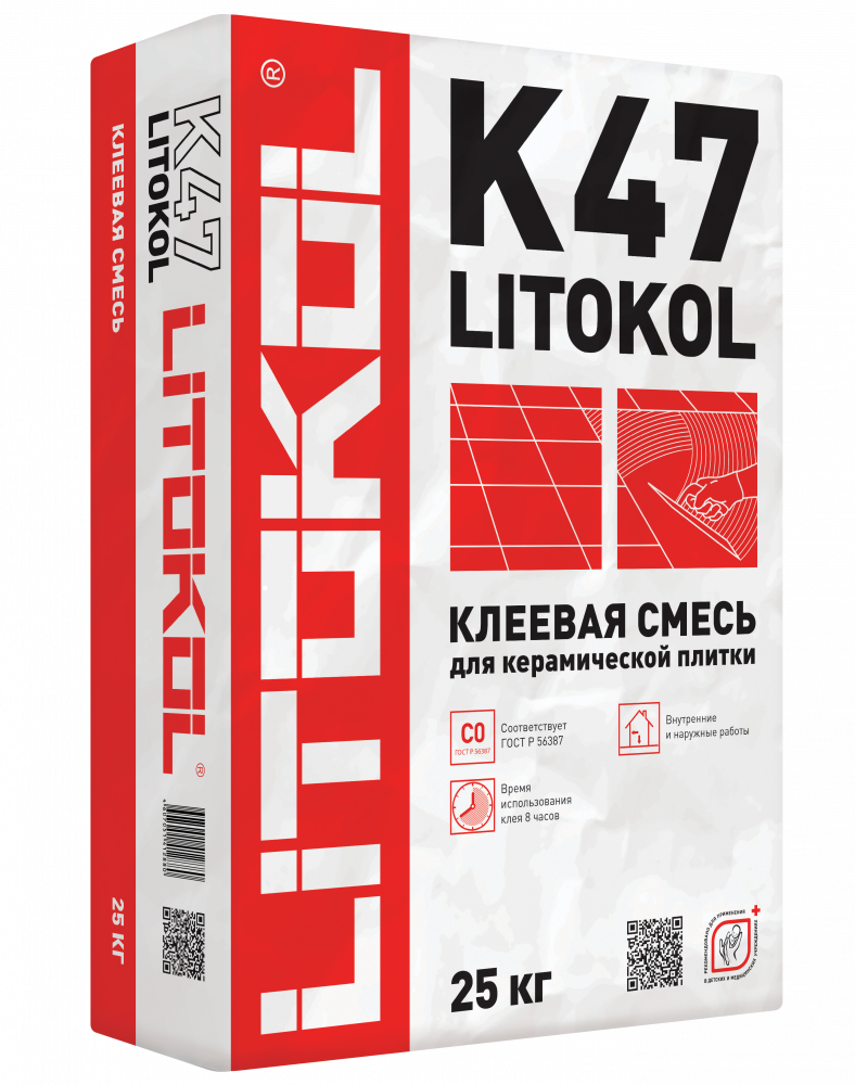 Купить LitoKol K47 серый-клеевая смесь 25kg bag в Белгороде #2