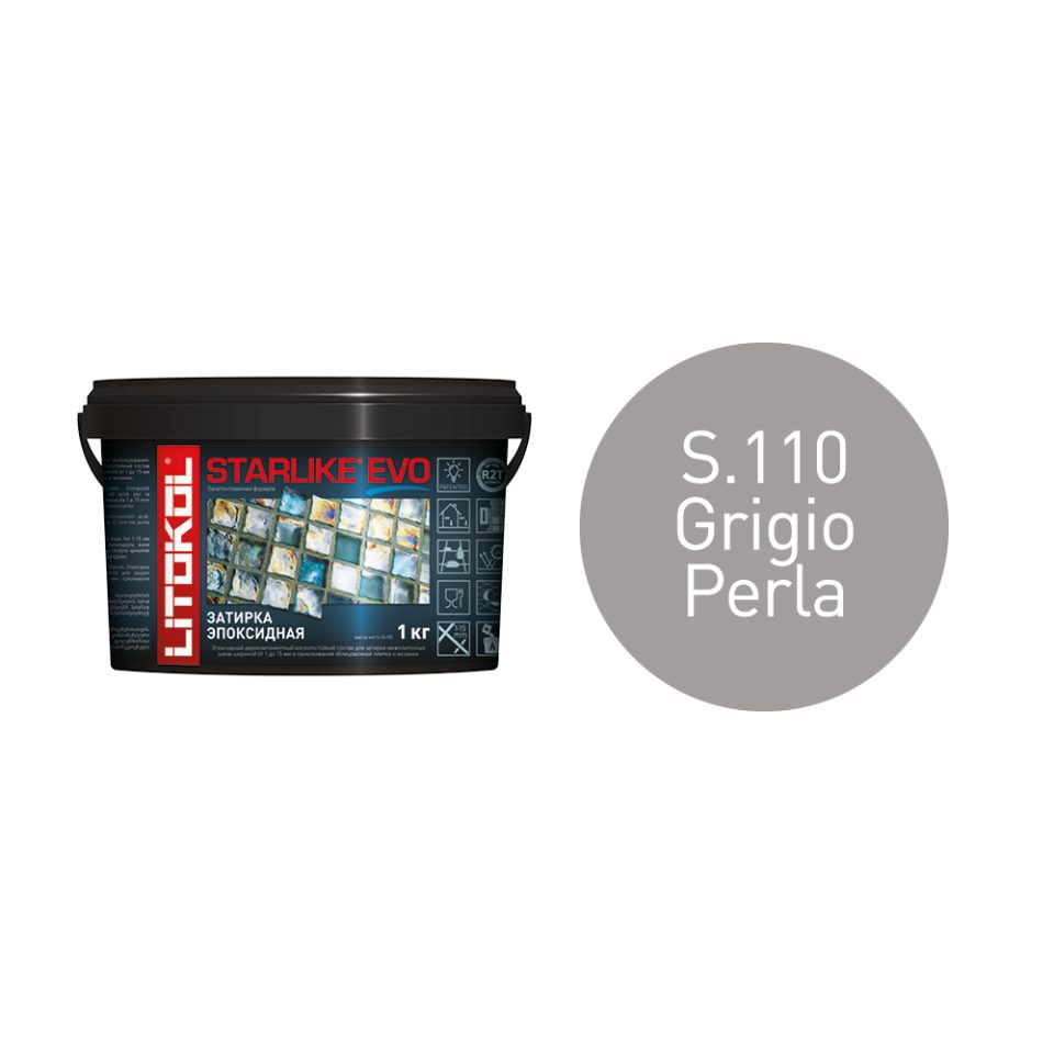 Купить STARLIKE EVO S.110 GRIGIO PERLA затир.смесь (1kg bucket) в Белгороде #2