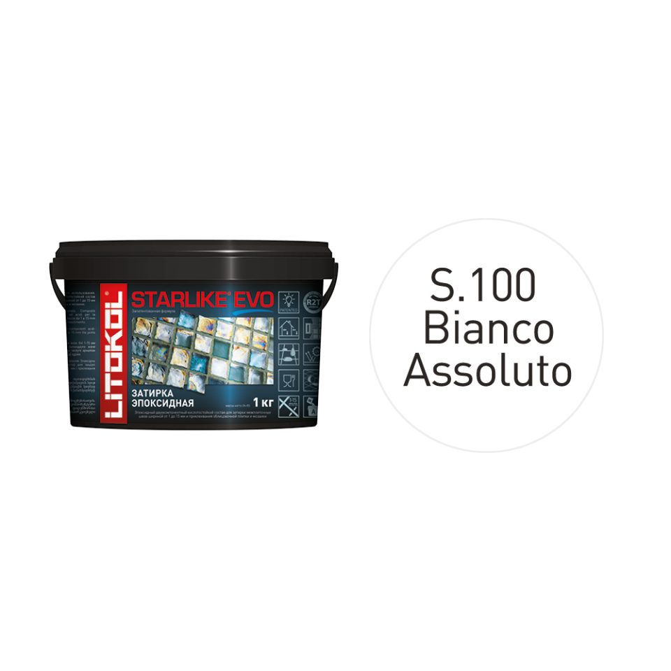 Купить STARLIKE EVO S.100 BIANCO ASSOLUTO затир.смесь (1kg bucket) в Белгороде #2
