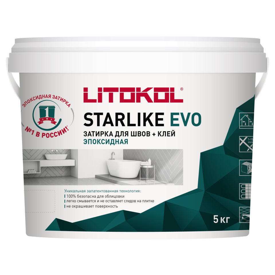 Купить STARLIKE EVO S.105 BIANCO TITANIO затир.смесь (5kg bucket) в Белгороде