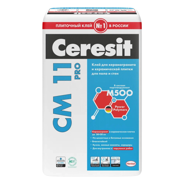 Купить Ceresit CM11/25кг, PRO Плиточный клей, РФ в-1