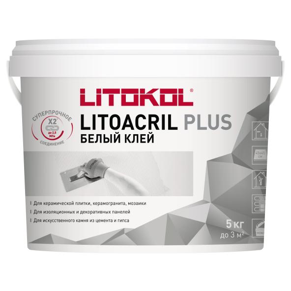Купить LITOACRIL PLUS - пастообразный клей 5kg bucket в Воронеже-1