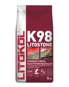 Купить Litostone К98-серая-клеевая смесь 5kg Al.bag в Белгороде #2