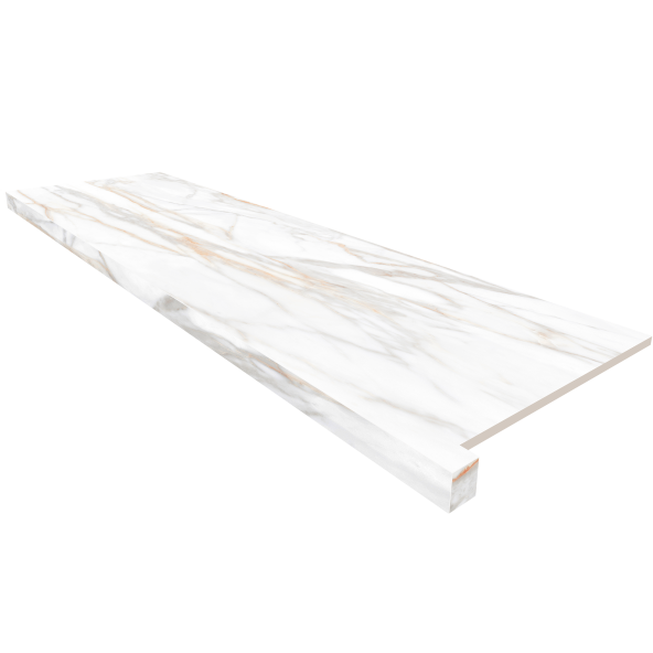 Купить Подоконник угловой SM02 33х120 непол. с боковым выступом (правый) в Москве-1