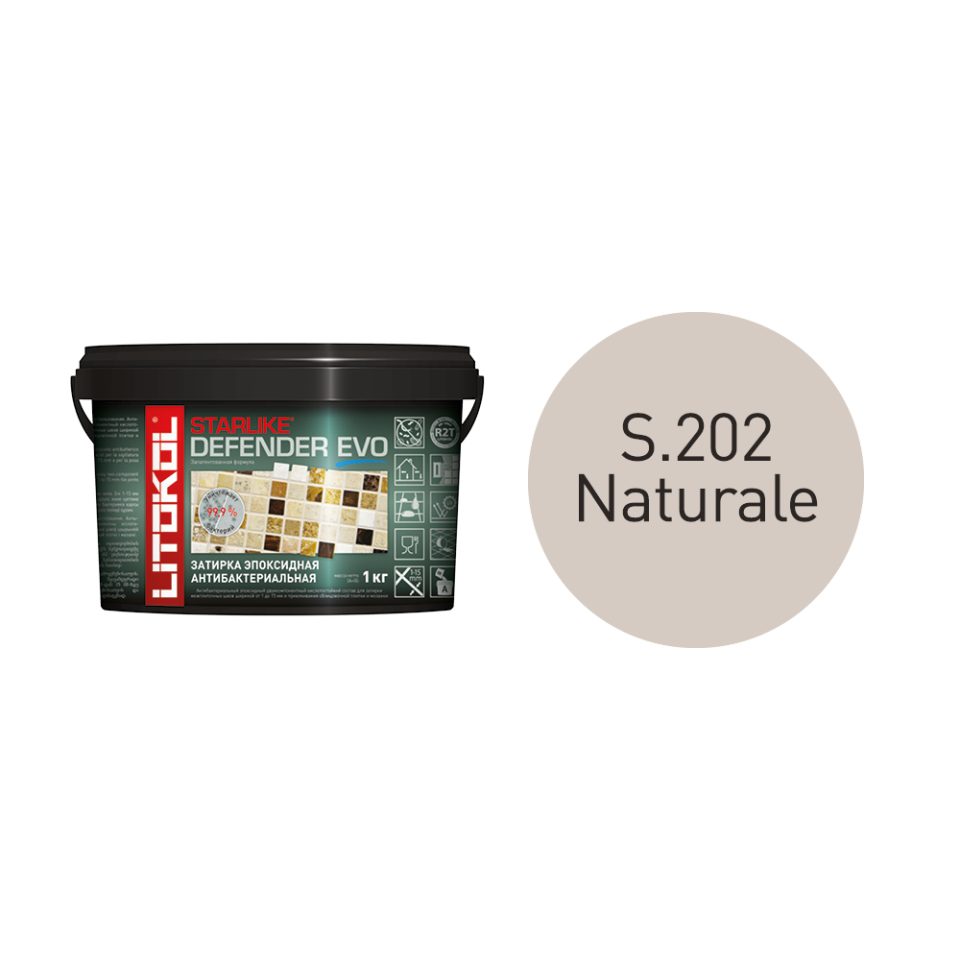 Купить STARLIKE Defender EVO S.202 NATURALE антибакт.затир.смесь 1kg bucket в Белгороде