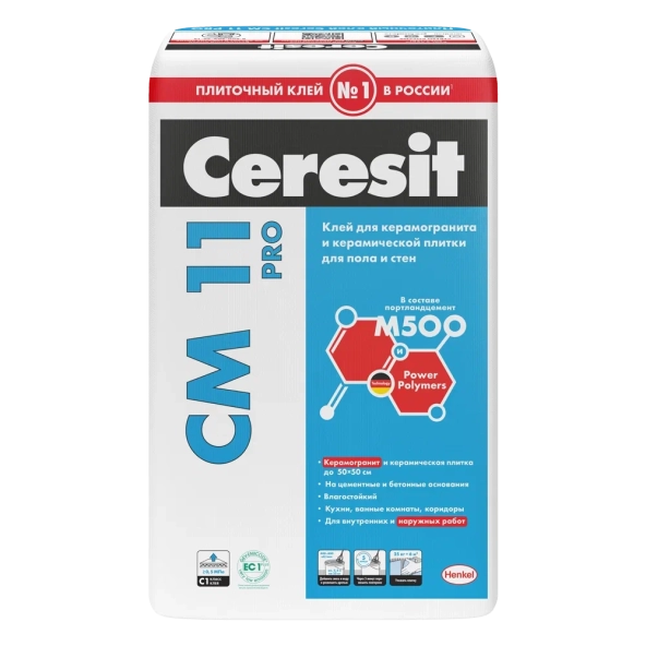 Купить Ceresit CM11/25кг, PRO Плиточный клей, РФ в-3