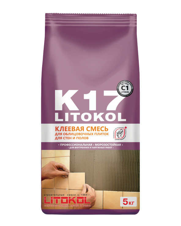 Купить LitoKol K17-клеевая смесь 5kg Al.bag в Москве-1