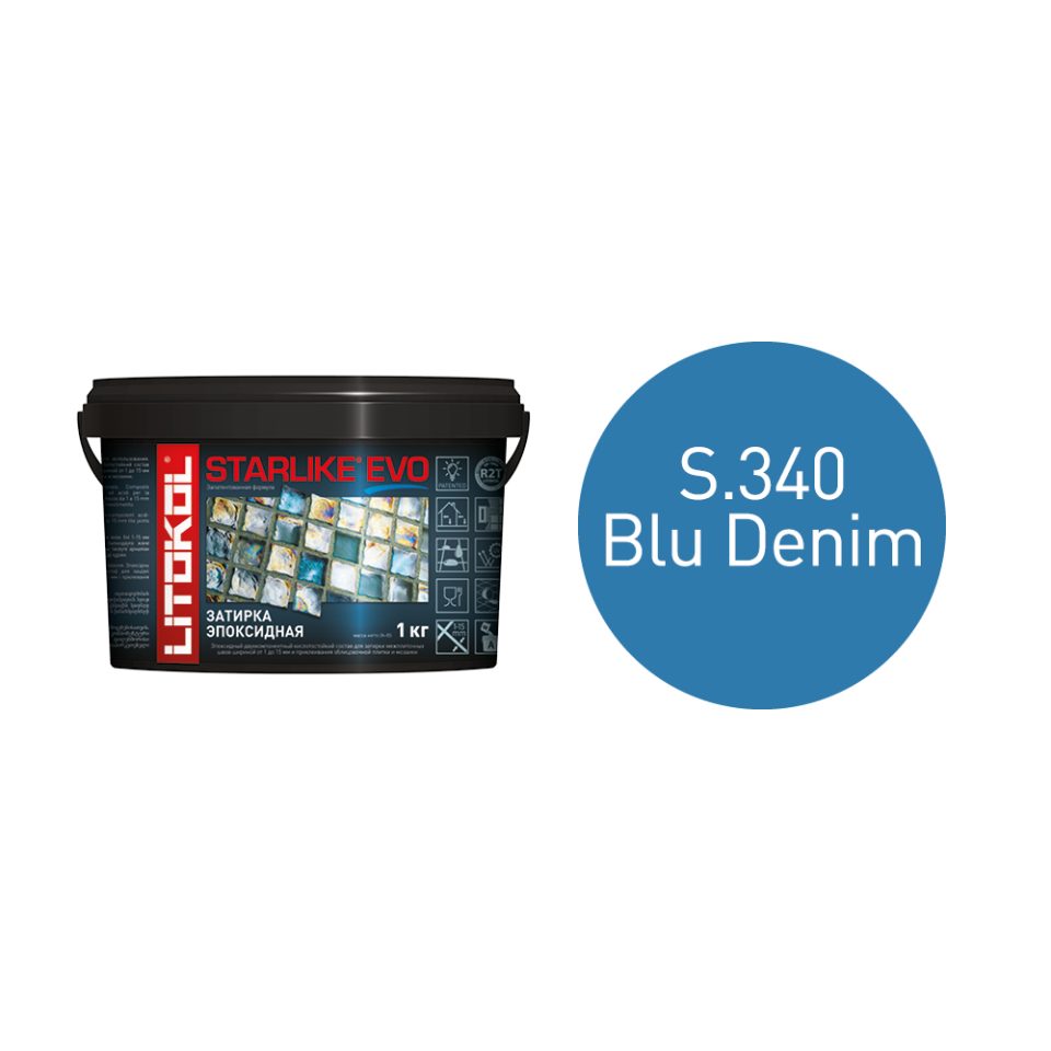 Купить STARLIKE EVO S.340 BLU DENIM затир.смесь (1kg bucket) в Белгороде