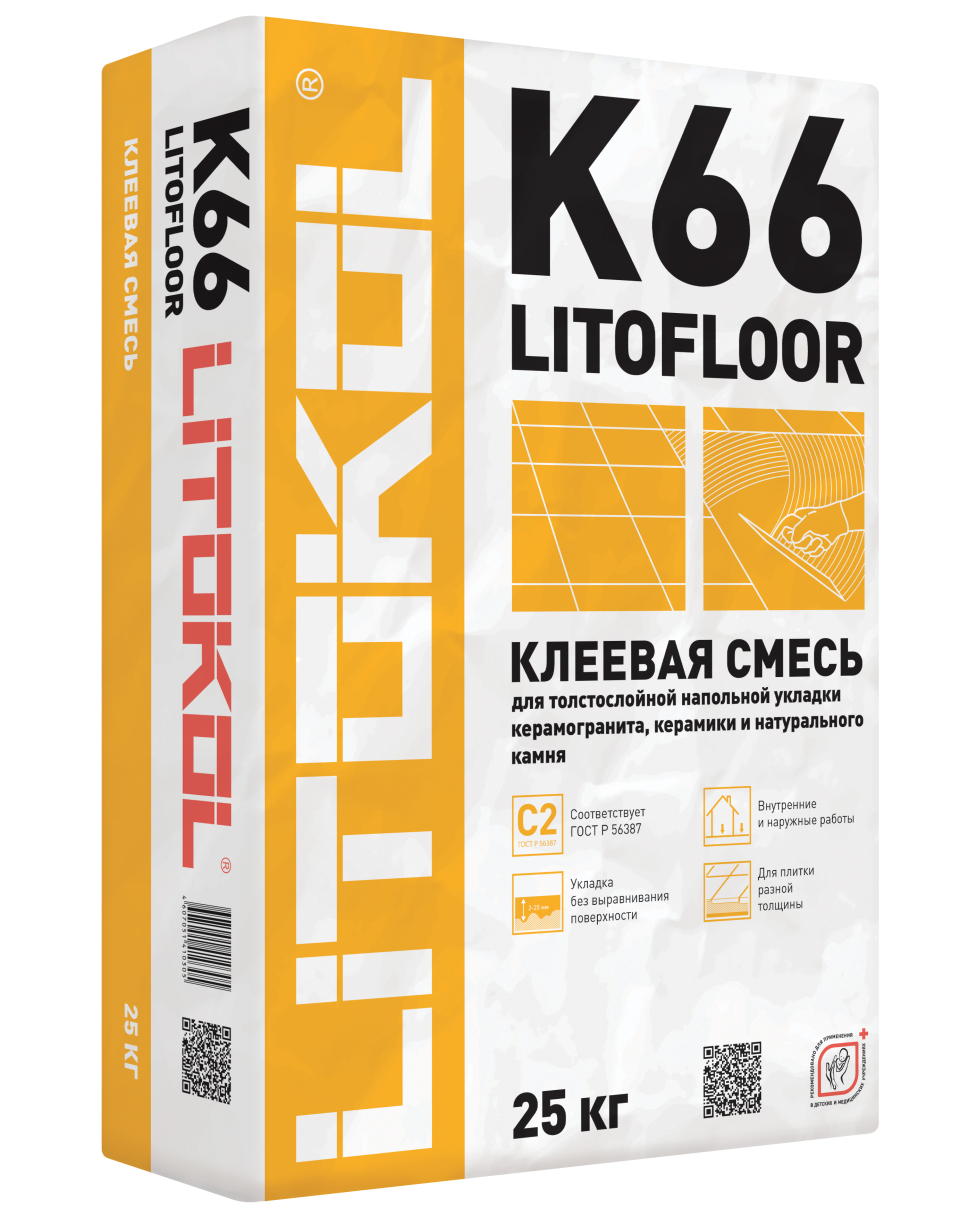 Купить LitoFloor K66-клеевая смесь 25kg bag в Белгороде #2