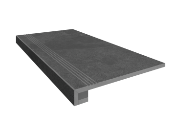 Купить Комплект (Ступень LN02 (33x120) непол. (прямоугол. бортик) с насечками + Подступенок (14,5x120)) в Москве