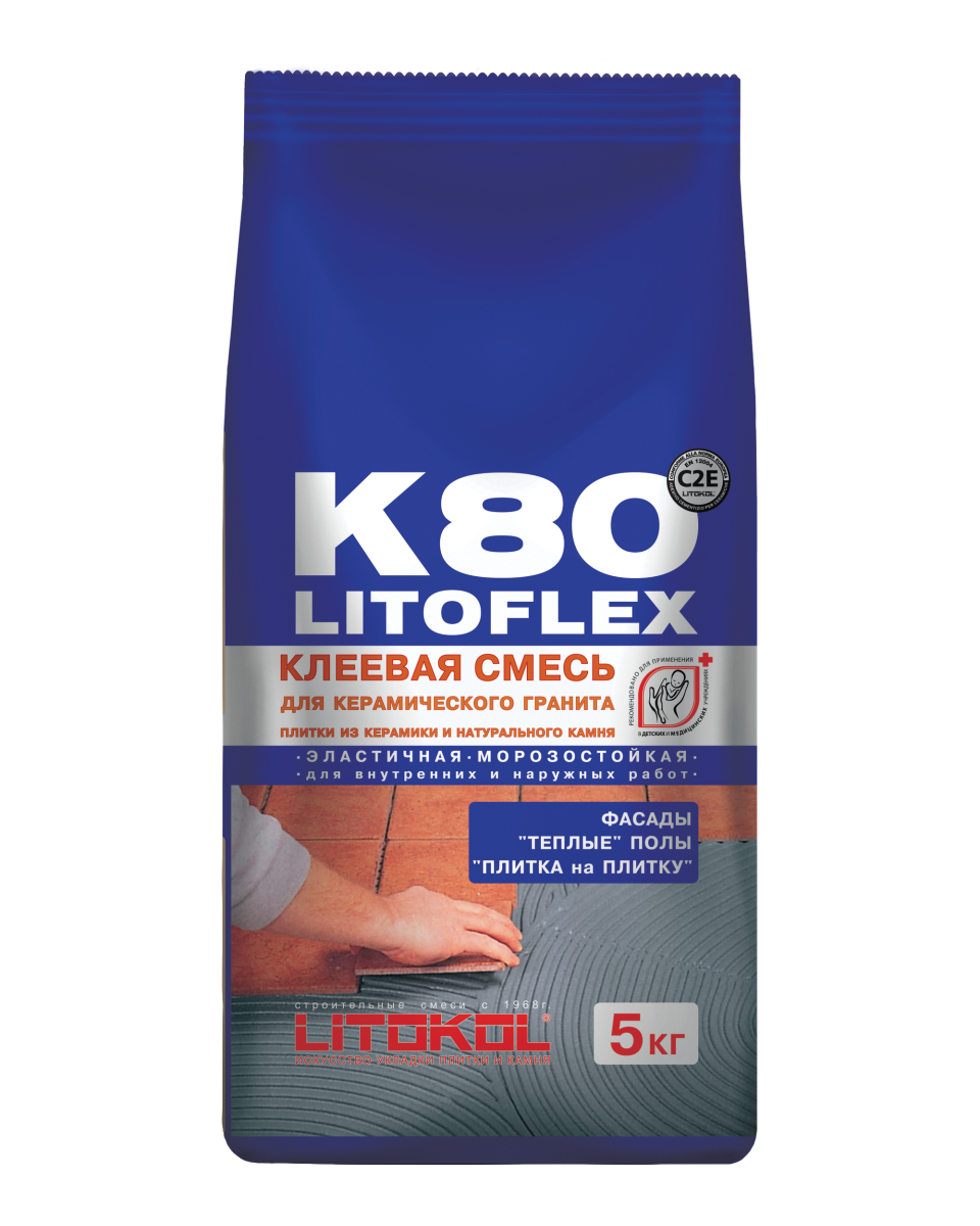 Купить LitoFlex K80-клеевая смесь 5kg Al.bag в Белгороде #2