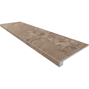 Купить Комплект (Ступень OM03 (33x120x9) непол. (прямоугол. бортик) без насечек + Подступенок (14,5x120x9)) в Белгороде