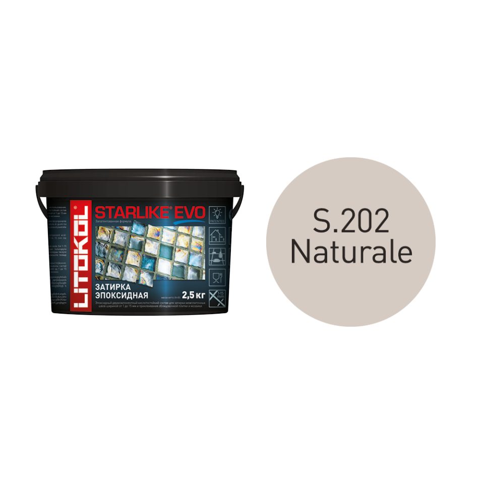 Купить STARLIKE EVO S.202 NATURALE затир.смесь (2,5kg bucket) в Белгороде #2