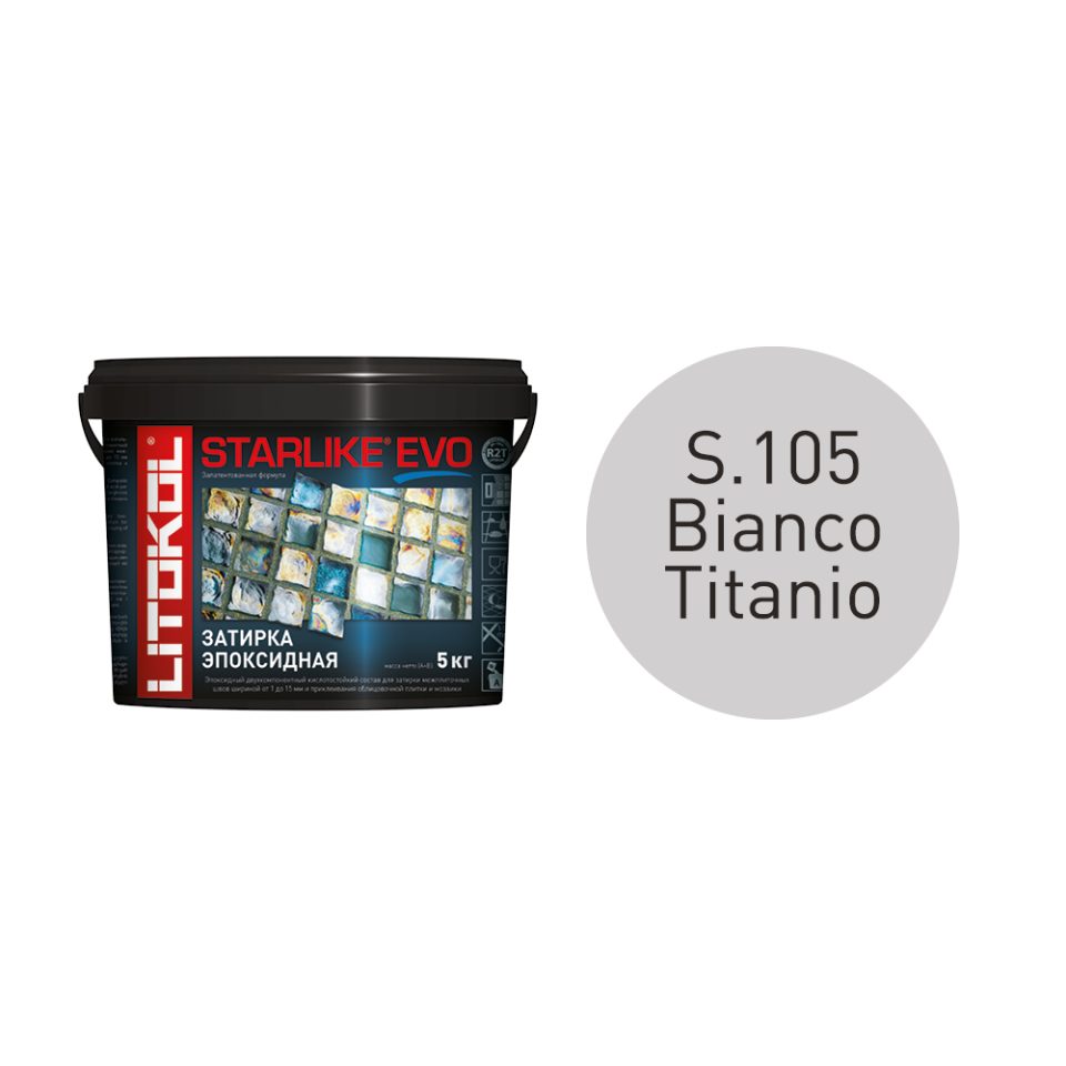 Купить STARLIKE EVO S.105 BIANCO TITANIO затир.смесь (5kg bucket) в Белгороде #2