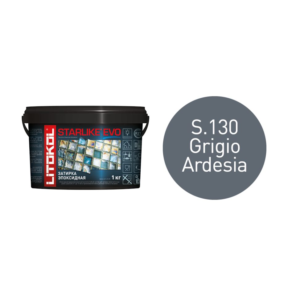 Купить STARLIKE EVO S.130 GRIGIO ARDESIA затир.смесь (1kg bucket) в Белгороде #2
