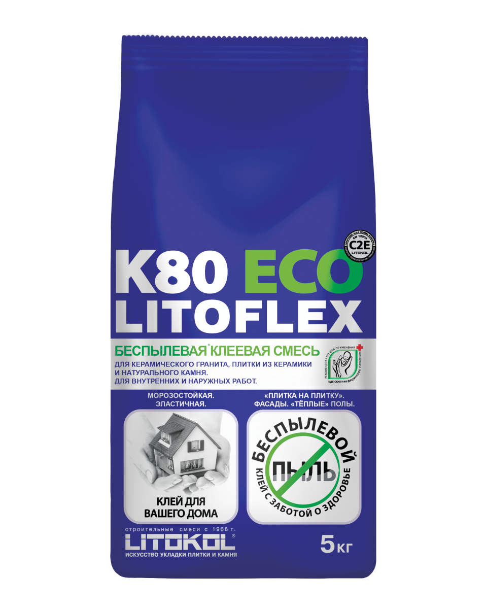 Купить LITOFLEX K80 ECO серый-клеевая смесь 5kg bag в Белгороде #2