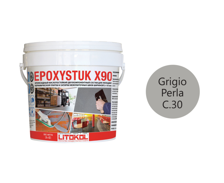 Купить EPOXYSTUK X90 C.30 GRIGIO PERLA 5kg bucket в Новосибирске-1