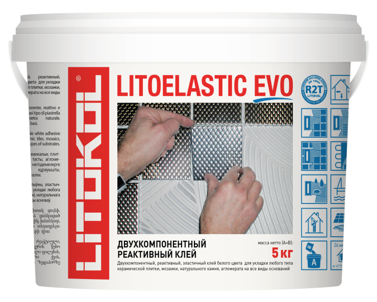 Купить LITOELASTIC - двухкомпонентный клей 5kg bucket в Новосибирске-1