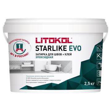 Купить STARLIKE EVO S.110 GRIGIO PERLA затир.смесь (2,0 kg bucket) в Белгороде