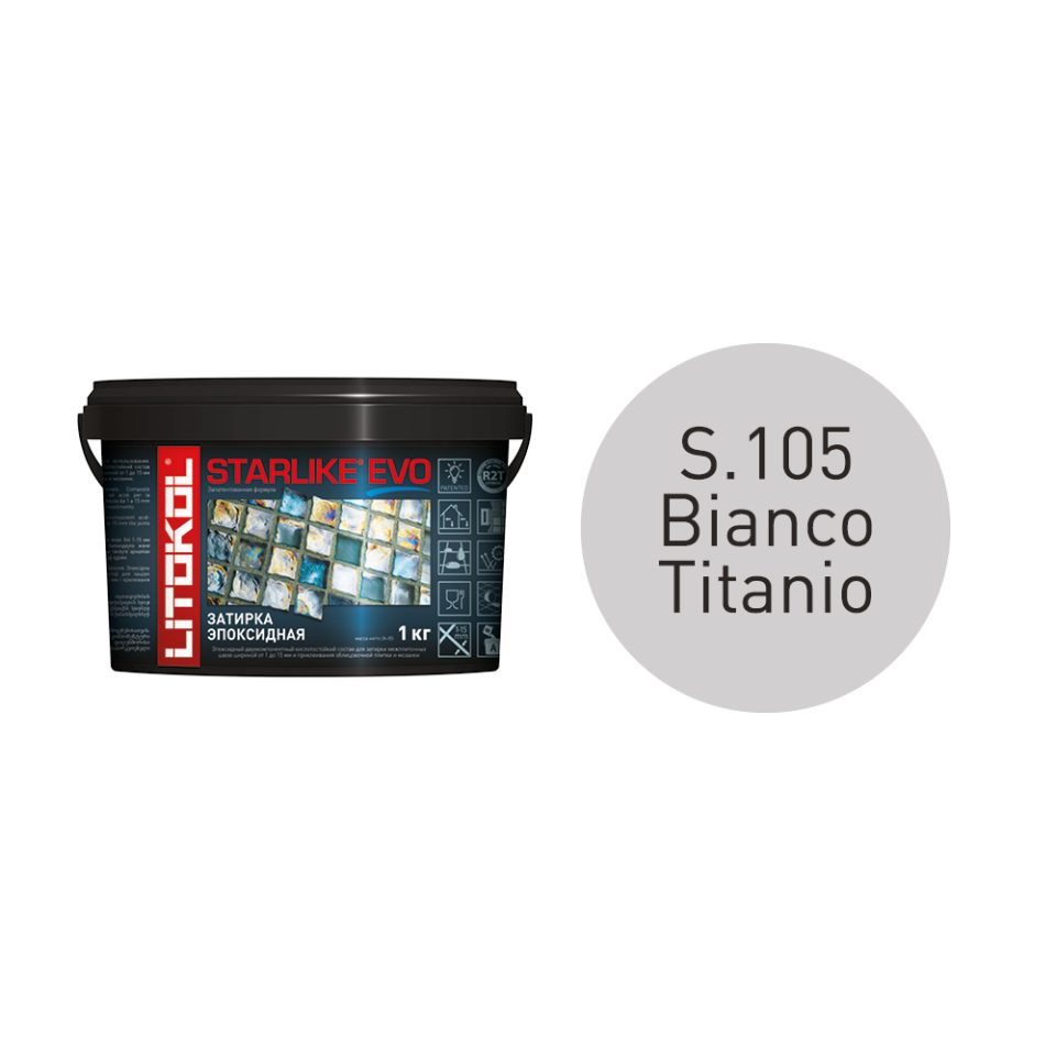 Купить STARLIKE EVO S.105 BIANCO TITANIO затир.смесь (1kg bucket) в Белгороде #2